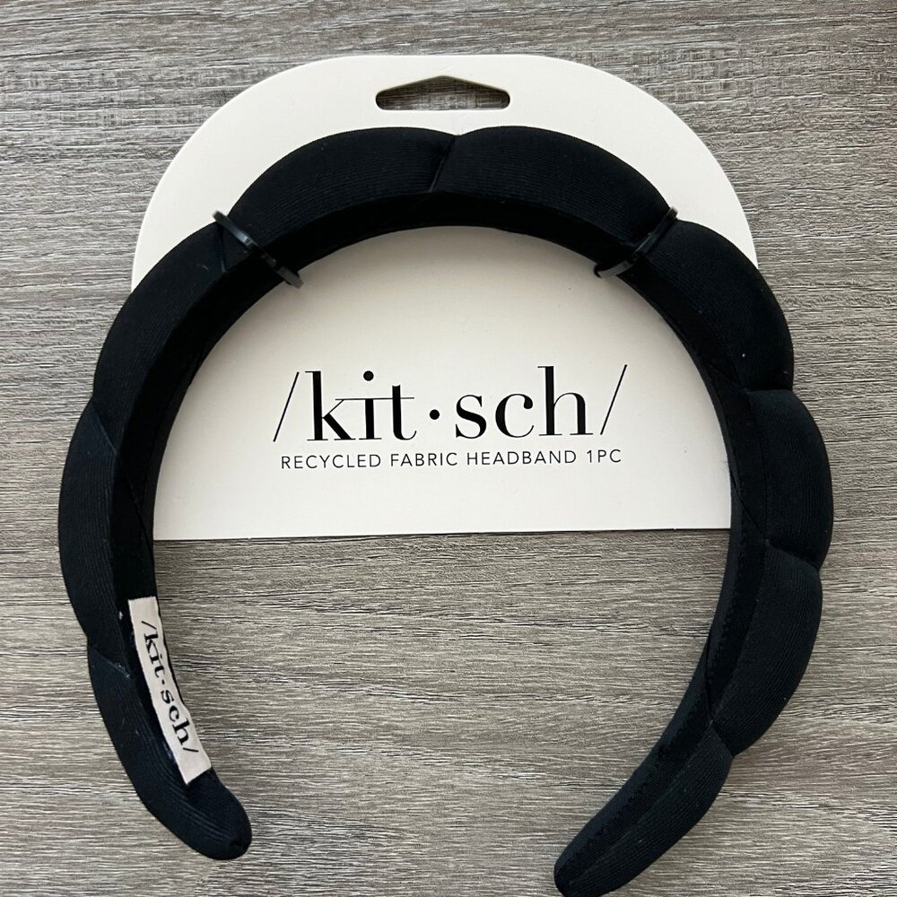 KITSCH Black Recycled Fabric Cloud Headband